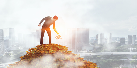 Invest right for better future . Mixed mediaの写真素材