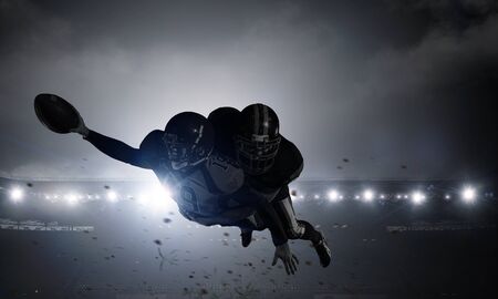 Battle for the ball. Mixed mediaの写真素材