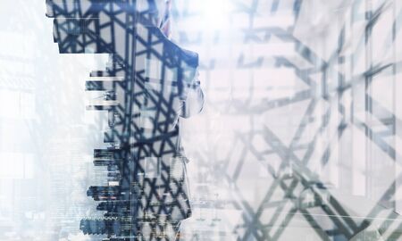 In rythm of modern life. Mixed mediaの写真素材