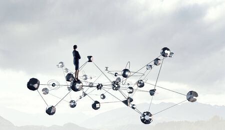 Technologies connecting the world . Mixed mediaの写真素材