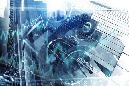 Close of elegant car . Mixed mediaの写真素材