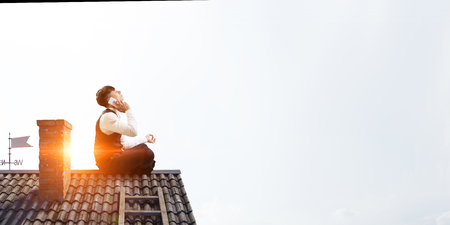 Finding place for isolation . Mixed mediaの写真素材