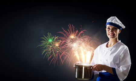 She is magician as cookの写真素材
