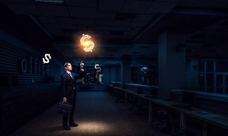 Concept of financial success. Mixed mediaの写真素材