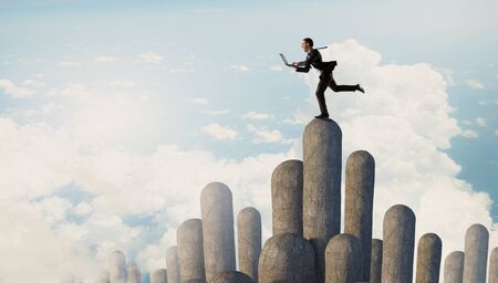 Active business position. Mixed mediaの写真素材