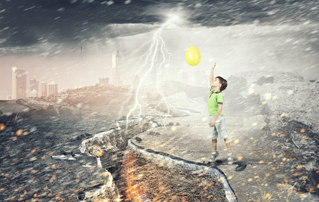 Do not let your child walking around. Mixed mediaの写真素材