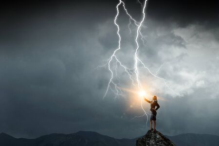 Facing challenges and problemsの写真素材