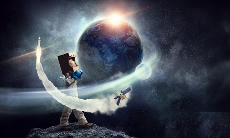 I will explore space . Mixed mediaの写真素材