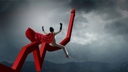 She is growth horse. Mixed mediaの写真素材