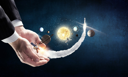 Solar system in hands