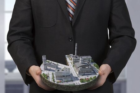 His new development project . Mixed mediaの写真素材