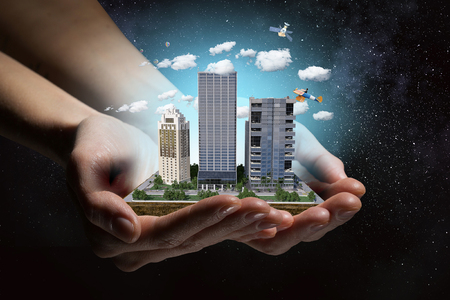 New development project. Mixed mediaの写真素材