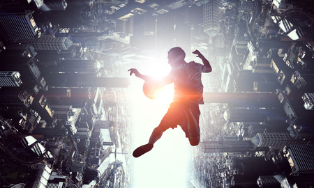 Soccer player kicking ballの写真素材