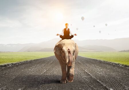 He possesses animal strength and power . Mixed mediaの写真素材