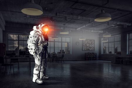 Space suit design. Mixed media