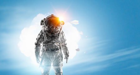 Adventure of spaceman. Mixed mediaの写真素材