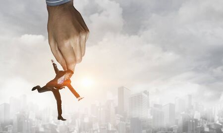 Hand of help and protection . Mixed mediaの写真素材