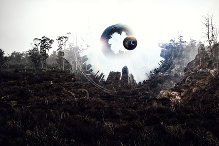 Abstract space backgroundの写真素材