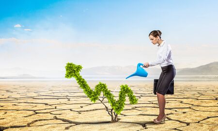 Make your investments grow. Mixed mediaの写真素材