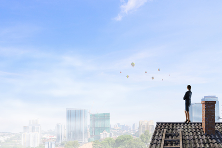 The feeling of freedom. Mixed mediaの写真素材