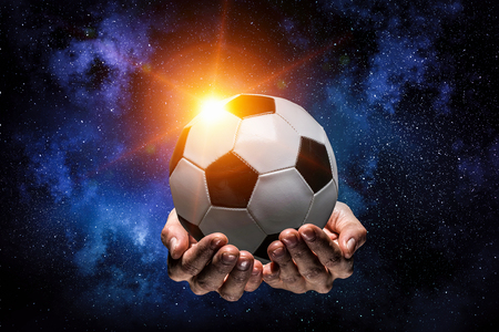 Soccer game ball . Mixed mediaの写真素材
