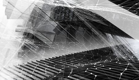 Modern business lifestyle. Mixed mediaの写真素材