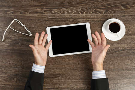 Businessman at workplaceの写真素材