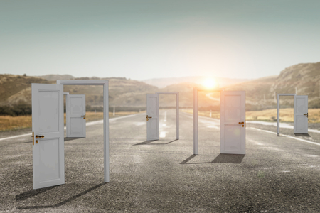 Hope success new way concepts. Mixed mediaの写真素材