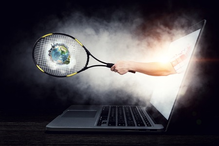 Items in hand. Mixed mediaの写真素材