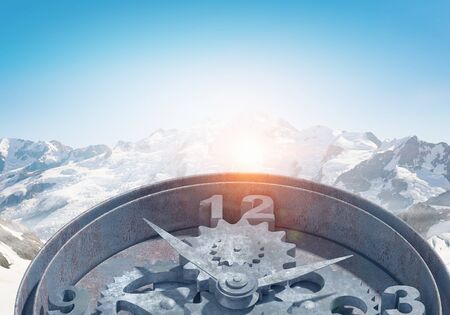 When time is passing. Mixed mediaの写真素材