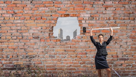 Making your way in business. Mixed mediaの写真素材