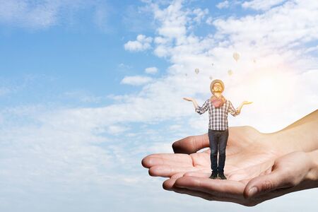 Hand of help and supportの写真素材