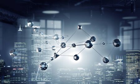 Networking and communication technologies. Mixed mediaの写真素材