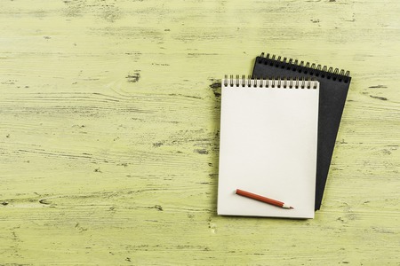 Notebook with pencilの写真素材