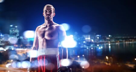 Box match best moments . Mixed mediaの写真素材