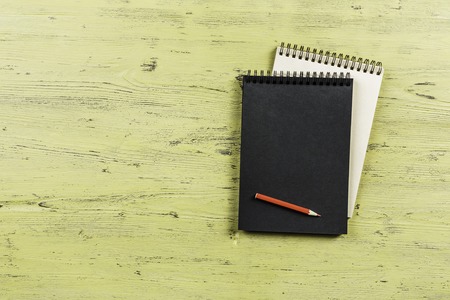 Notebook with pencilの写真素材