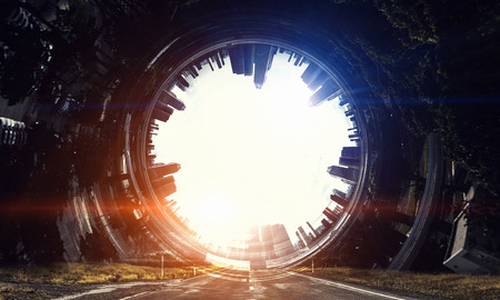 Our great big world. Mixed mediaの写真素材