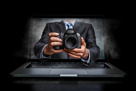 Photo business concept. Mixed mediaの写真素材