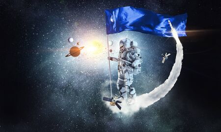 Pioneer of space. Mixed mediaの写真素材