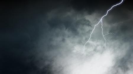 Dramatic thunder backgroundの写真素材