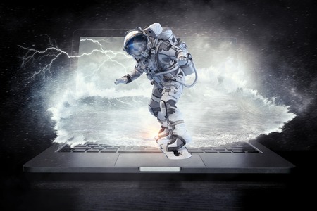 Media technology in space. Mixed media