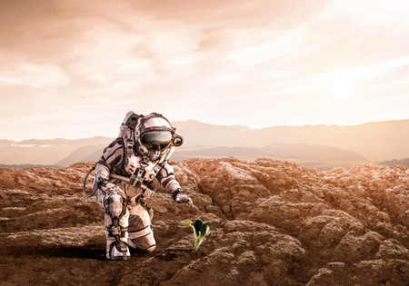 There is life on other planet. Mixed mediaの写真素材