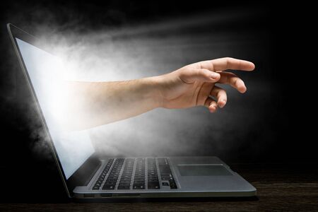 Concept of internet security. Mixed mediaの写真素材