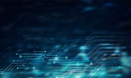 Futuristic background image with circuit board conceptの写真素材