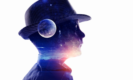 Exploring this great world . Mixed mediaの写真素材