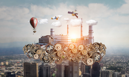 Urban development project. Mixed mediaの写真素材