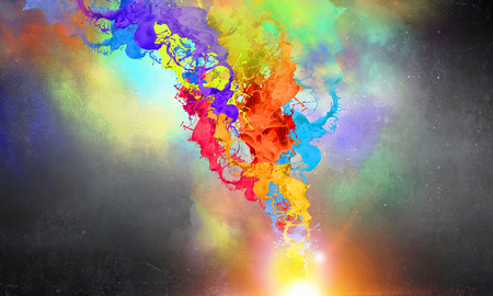 Paint color splashesの写真素材