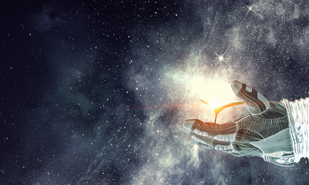 There is life in space. Mixed mediaの写真素材