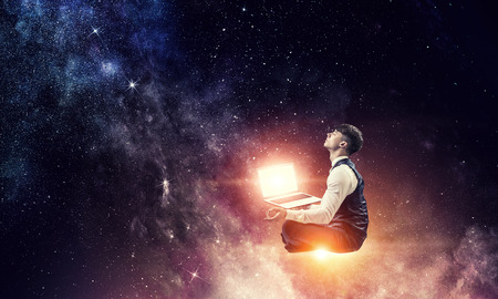 Finding inner balanceの写真素材