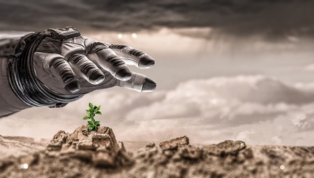 There is life in space. Mixed mediaの写真素材